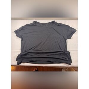 Nike Yoga Dri-FIT Black Short Sleeve Flowy Training Top 1X RN56323